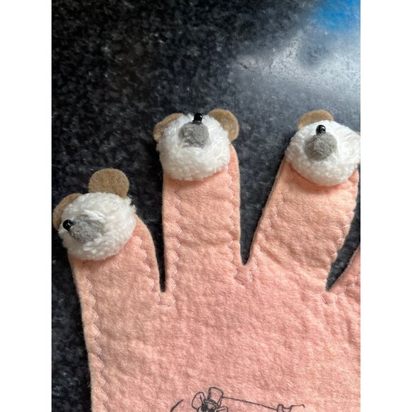 Vtg 1980's Three Blind Mice Hand Puppet Farmer's Wife Nursery Rhyme Pink Hand - Picture 4 of 7